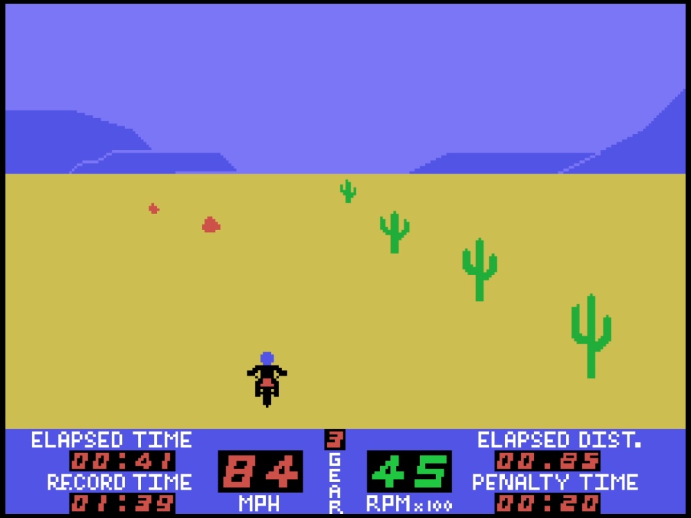 Gameplay of Motocross Racer for Colecovision
